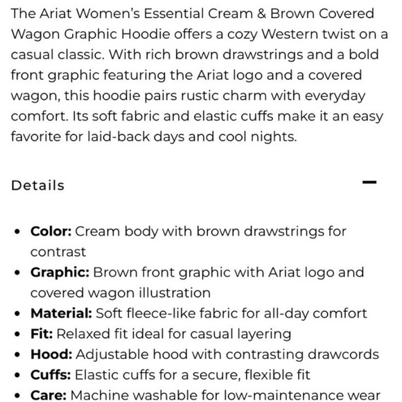 Ariat Women's Essential Graphic covered wagon Hoodie, XL - Picture 4 of 5